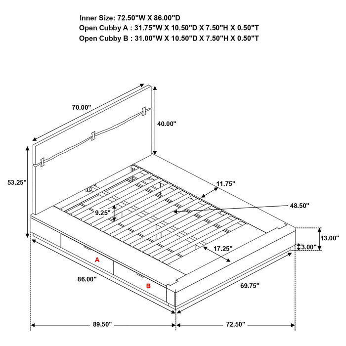 Winslow Queen & E.King Bed - Orbit Furniture (Richmond,BC)