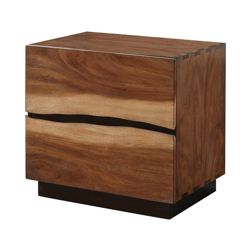 Winslow 2-drawer Nightstand Smokey Walnut and Coffee Bean - Orbit Furniture (Richmond,BC)