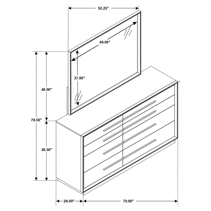 Durango Dresser With Mirror - Orbit Furniture (Richmond,BC)