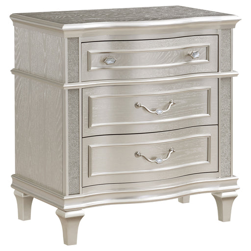 Evangeline 3-drawer Nightstand Silver Oak - Orbit Furniture (Richmond,BC)