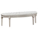 Evangeline Upholstered Demilune Bench Ivory and Silver Oak - Orbit Furniture (Richmond,BC)