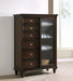 Andover 6-drawer Tempered Glass Door Chest Dark Oak - Orbit Furniture (Richmond,BC)