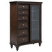 Andover 6-drawer Tempered Glass Door Chest Dark Oak - Orbit Furniture (Richmond,BC)