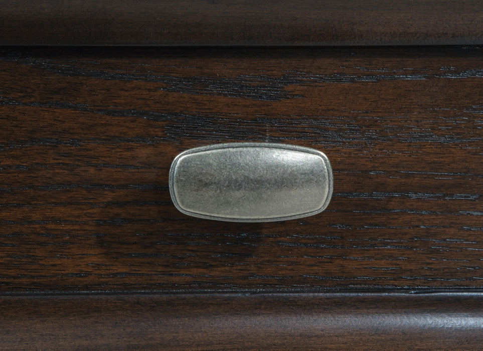 Andover 6-drawer Tempered Glass Door Chest Dark Oak - Orbit Furniture (Richmond,BC)