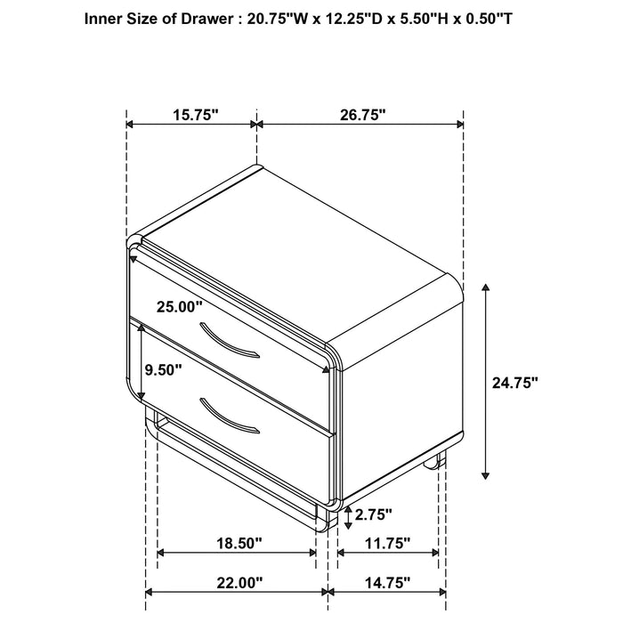 Amsbury Nightstand - Orbit Furniture (Richmond,BC)