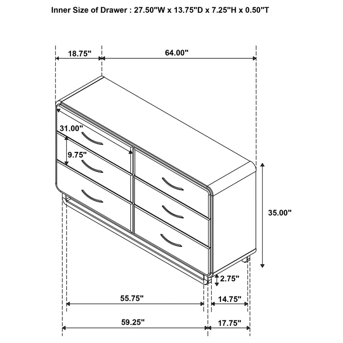 Amsbury Dresser - Orbit Furniture (Richmond,BC)