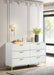 Kendall 6-drawer Dresser White - Orbit Furniture (Richmond,BC)