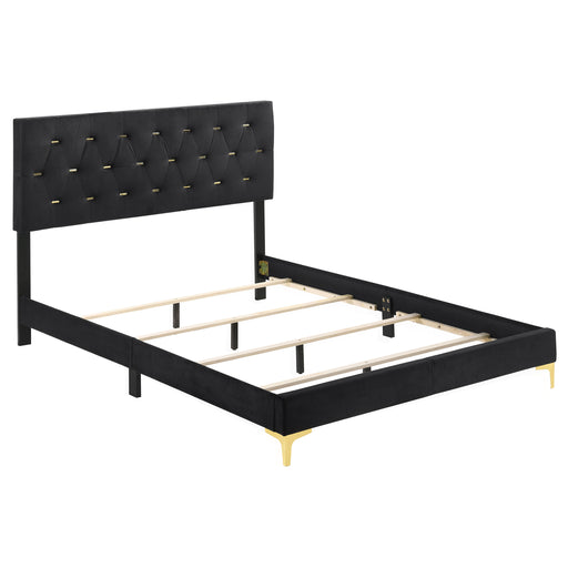 Kendall Panel Bed E.King, & Queen Black & White - Orbit Furniture (Richmond,BC)