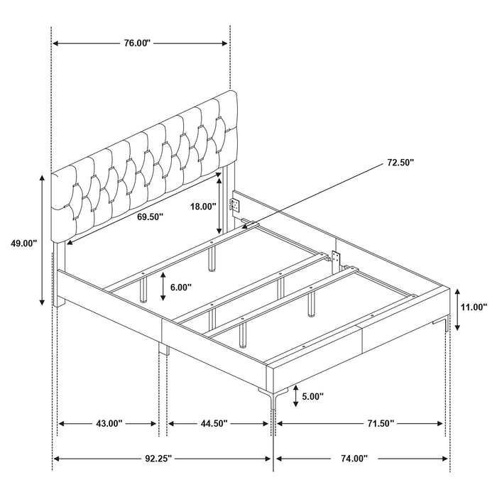 Kendall Upholstered Panel Bed - Orbit Furniture (Richmond,BC)