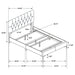 Kendall Panel Bed E.King, & Queen Black & White - Orbit Furniture (Richmond,BC)