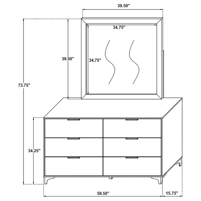 Kendall Dresser With Mirror - Orbit Furniture (Richmond,BC)