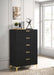 Kendall 5-drawer Chest Black and Gold - Orbit Furniture (Richmond,BC)