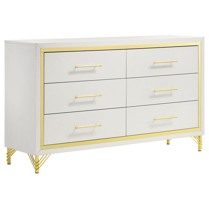 Lucia 4 & 5 Piece Bedroom Set King & Queen Beige & Grey - Orbit Furniture (Richmond,BC)