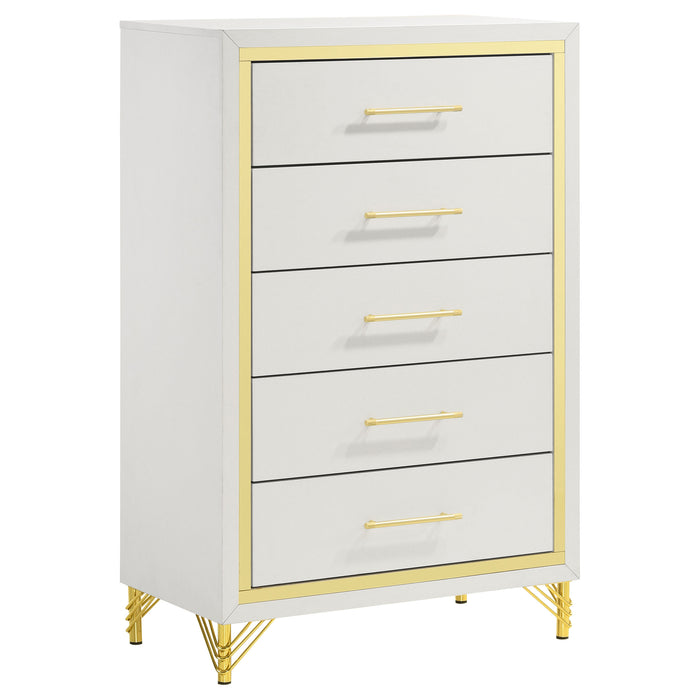 Lucia 4 & 5 Piece Bedroom Set King & Queen Beige & Grey - Orbit Furniture (Richmond,BC)