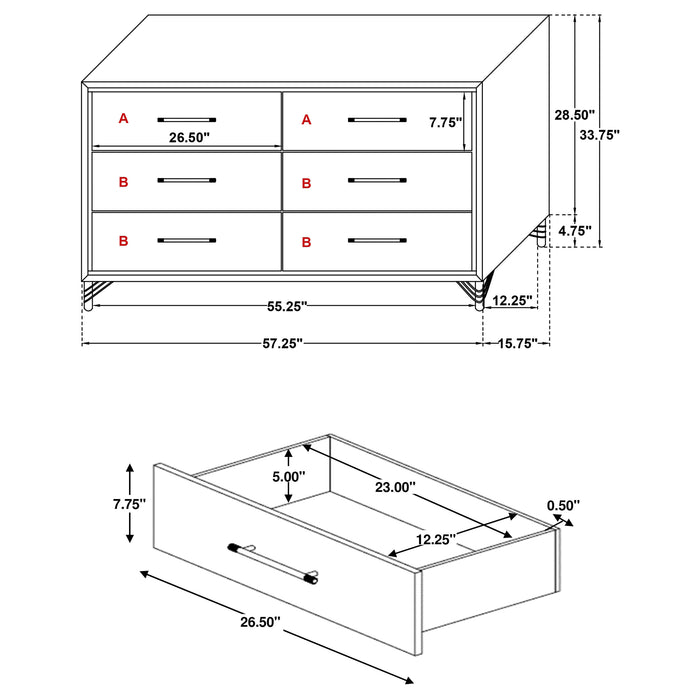 Lucia 5 Pc Bedroom Set - Orbit Furniture (Richmond,BC)