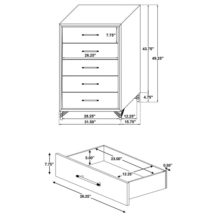 Lucia 5 Pc Bedroom Set - Orbit Furniture (Richmond,BC)