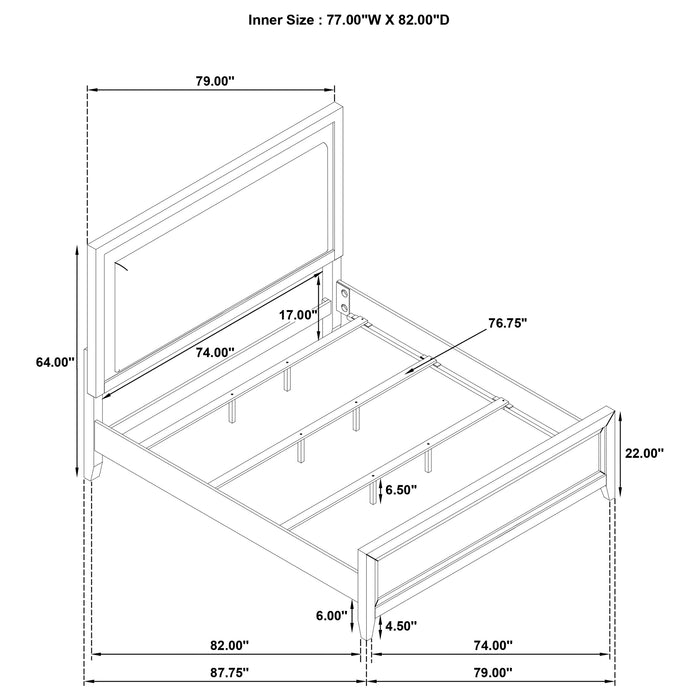 Marielle California King, E.King, & Queen Bed - Orbit Furniture (Richmond,BC)
