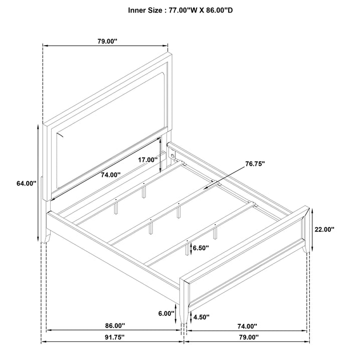 Marielle California King, E.King, & Queen Bed - Orbit Furniture (Richmond,BC)