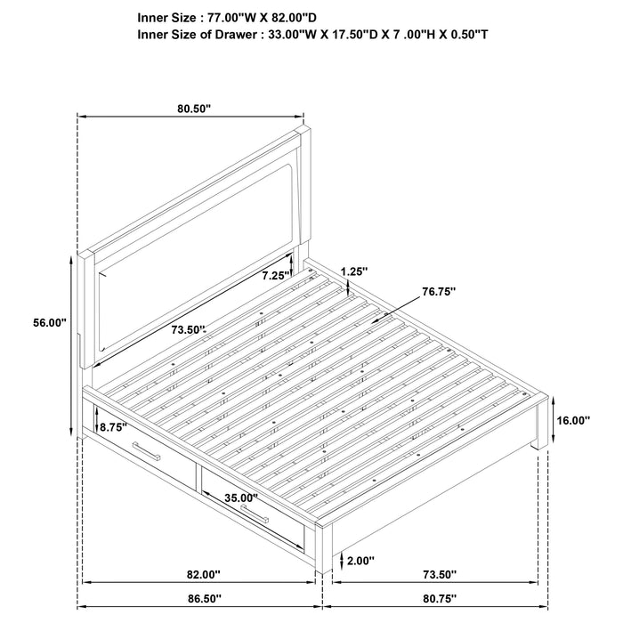 Kenora 4 & 5 Piece Bedroom Set E.King, Queen, & Cal.king - Orbit Furniture (Richmond,BC)