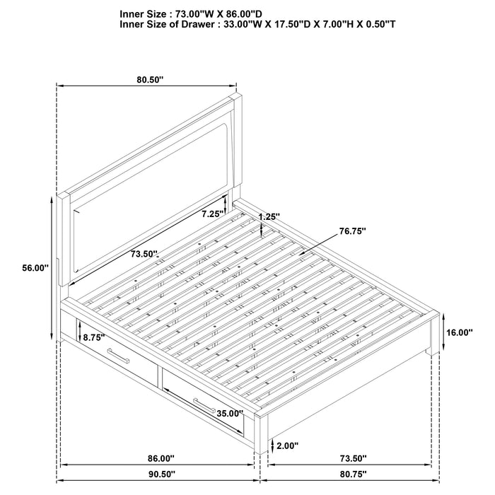 Kenora 4 & 5 Piece Bedroom Set E.King, Queen, & Cal.king - Orbit Furniture (Richmond,BC)