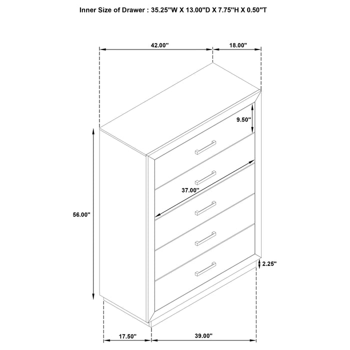 Kenora 4 & 5 Piece Bedroom Set E.King, Queen, & Cal.king - Orbit Furniture (Richmond,BC)