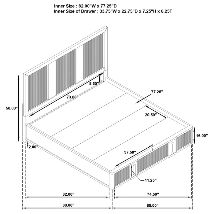 Terrace 4 & 6 Piece E.King, Cal.King, & Queen Bedroom Set - Orbit Furniture (Richmond,BC)