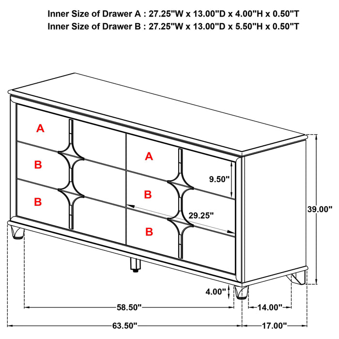 Olivia 4 & 5 Piece Bedroom Set E.King, Queen, & Cal.King - Orbit Furniture (Richmond,BC)