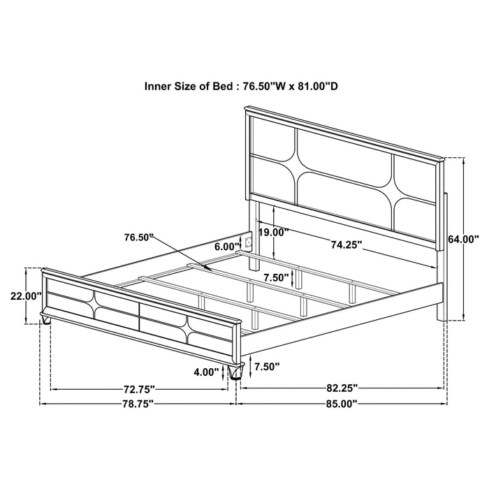 Olivia 4 & 5 Piece Bedroom Set E.King, Queen, & Cal.King - Orbit Furniture (Richmond,BC)