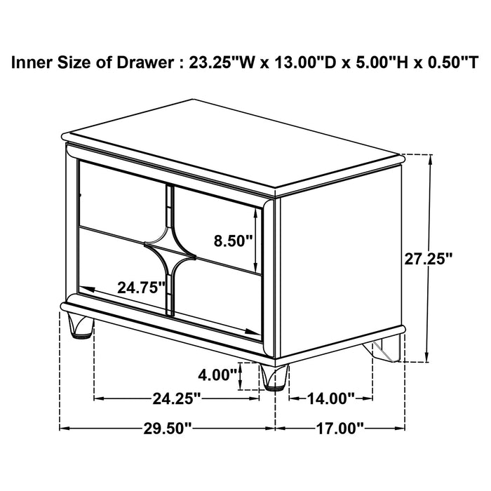 Olivia 4 & 5 Piece Bedroom Set E.King, Queen, & Cal.King - Orbit Furniture (Richmond,BC)