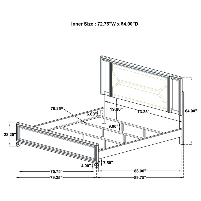 Marmore 4 & 5 Pc E.king, Cal.king, & Queen Bedroom Set - Orbit Furniture (Richmond,BC)