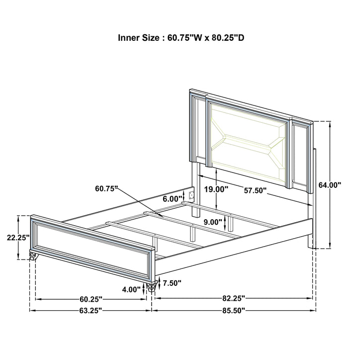 Marmore 4 & 5 Pc E.king, Cal.king, & Queen Bedroom Set - Orbit Furniture (Richmond,BC)