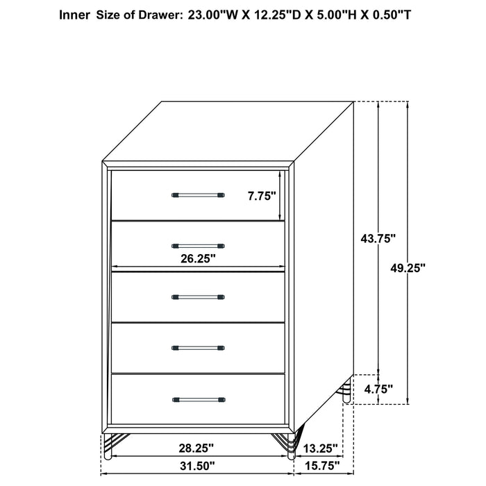 Lucia 5 Pc Bedroom Set - Orbit Furniture (Richmond,BC)