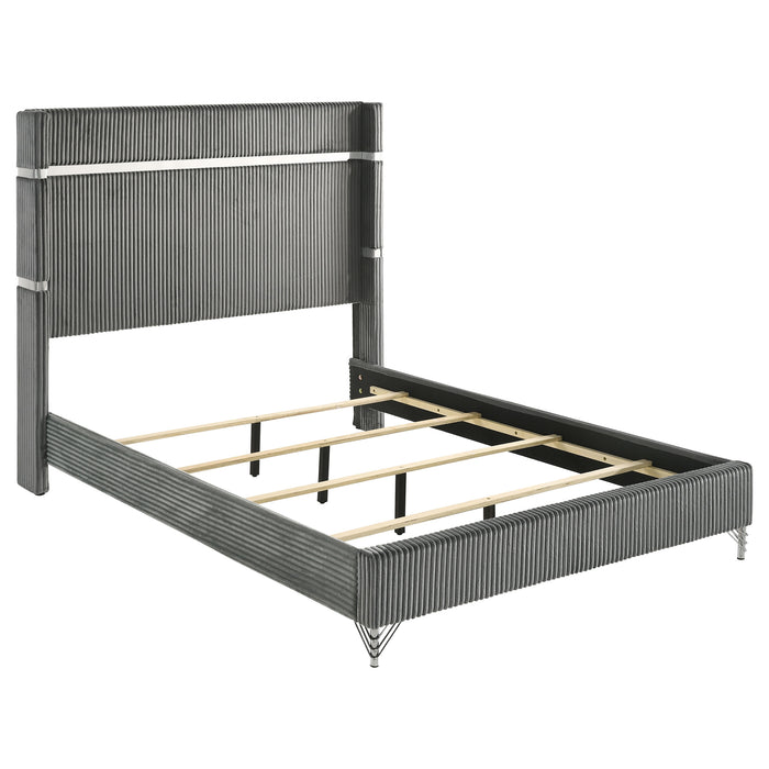 Lucia 4 & 5 Piece Bedroom Set King & Queen Beige & Grey - Orbit Furniture (Richmond,BC)