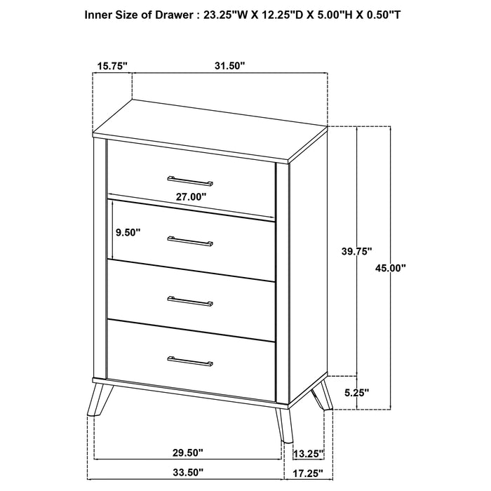 Kaywood 4 & 5 Pc Bedroom Set Full, E.King, Queen & Twin - Orbit Furniture (Richmond,BC)