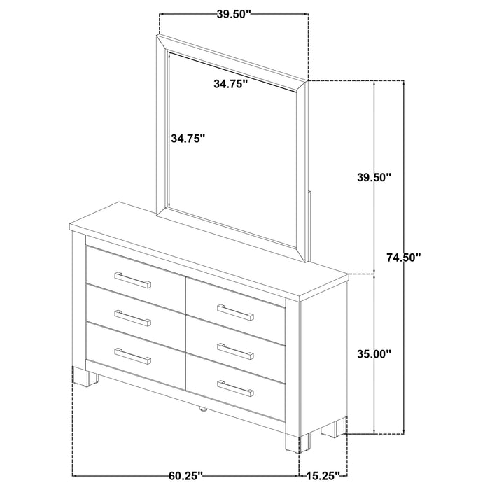 Oakglen Dresser With Mirrors - Orbit Furniture (Richmond,BC)