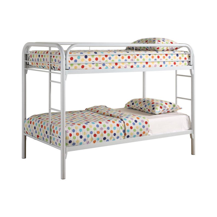 Morgan Twin Over Twin Bunk Bed Black & White - Orbit Furniture (Richmond,BC)