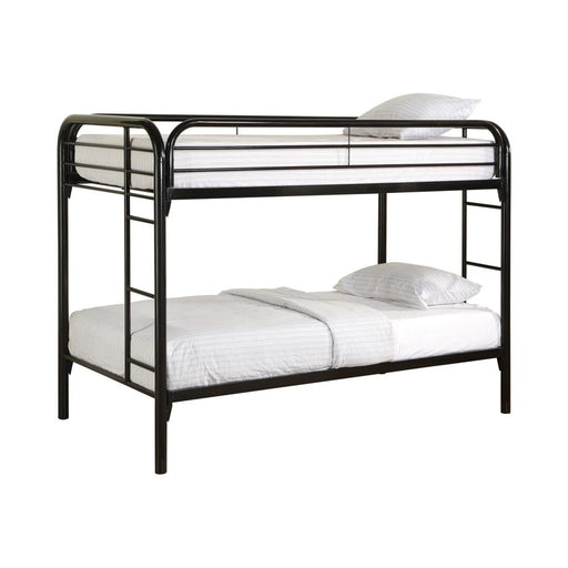 Morgan Twin Over Twin Bunk Bed Black & White - Orbit Furniture (Richmond,BC)