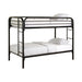 Morgan Twin Over Twin Bunk Bed Black & White - Orbit Furniture (Richmond,BC)