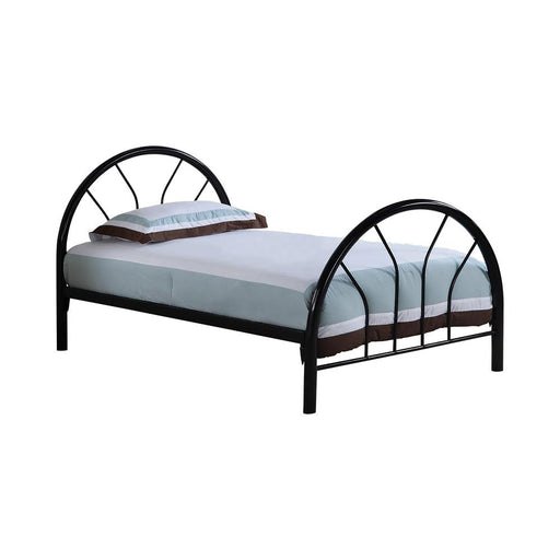 Marjorie Twin Platform Bed Black, Blue, & White - Orbit Furniture (Richmond,BC)