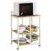 Kelvin 2-shelf Kitchen Cart Natural Brown and White - Orbit Furniture (Richmond,BC)
