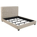 Chloe Tufted Upholstered California King Bed Oatmeal - Orbit Furniture (Richmond,BC)