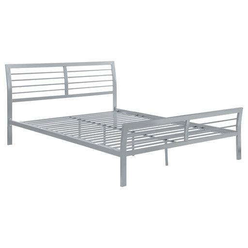 Cooper Queen Metal Bed Silver - Orbit Furniture (Richmond,BC)