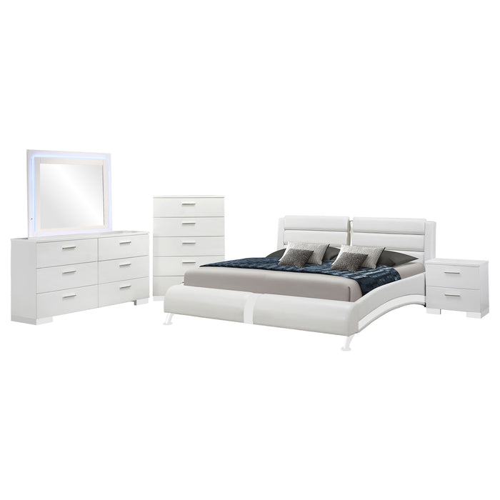 Jeremaine 5 Pc Bedroom Sets White - Orbit Furniture (Richmond,BC)