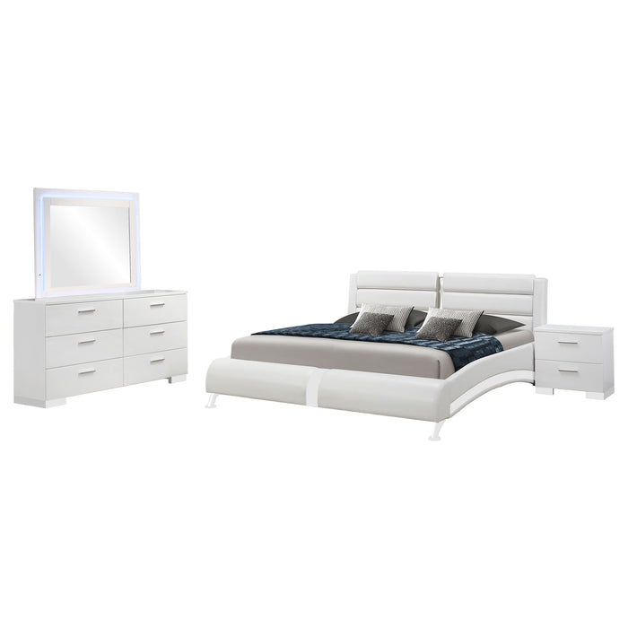 Jeremaine 5 Pc Bedroom Sets White - Orbit Furniture (Richmond,BC)