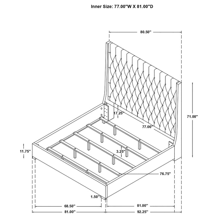 Camille Eastern King Headboard - Orbit Furniture (Richmond,BC)