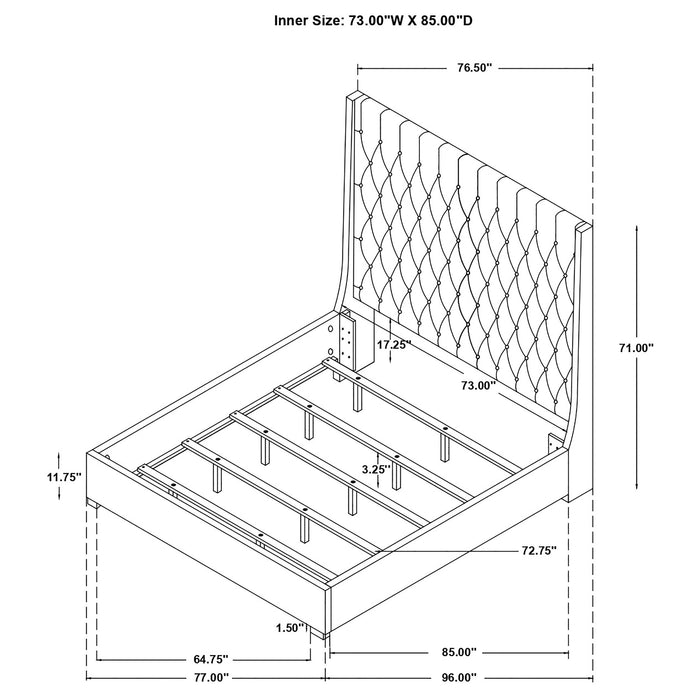 Camille Eastern / California King Headboard - Orbit Furniture (Richmond,BC)