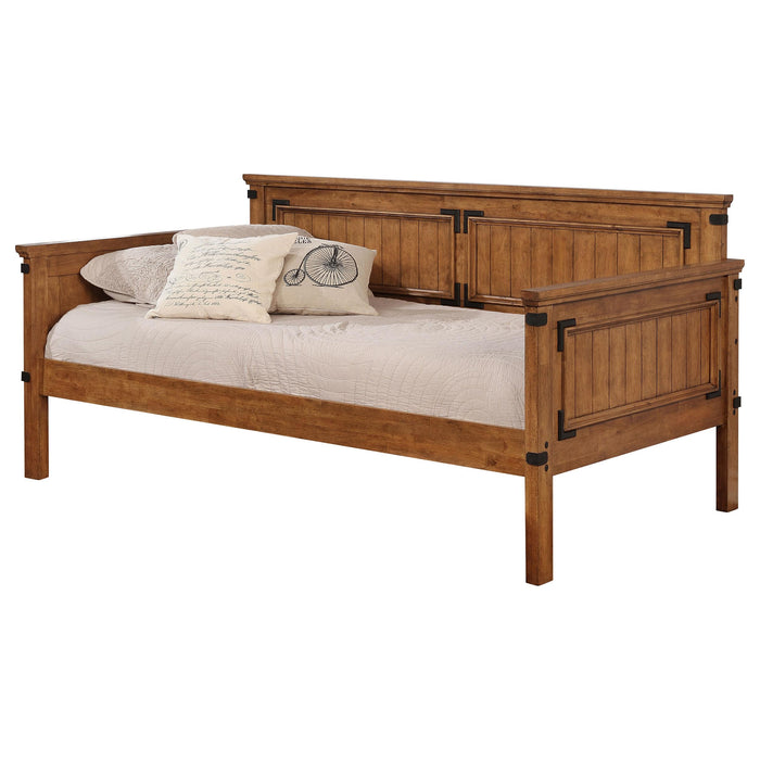 Oakdale Wood Twin Daybed with Trundle Rustic Honey - Orbit Furniture (Richmond,BC)