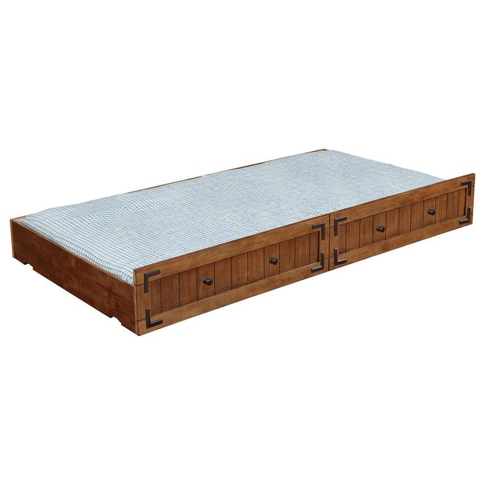 Oakdale Wood Twin Daybed with Trundle Rustic Honey - Orbit Furniture (Richmond,BC)
