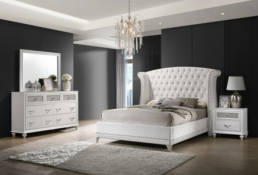 Barzini Bedroom Set White - Orbit Furniture (Richmond,BC)