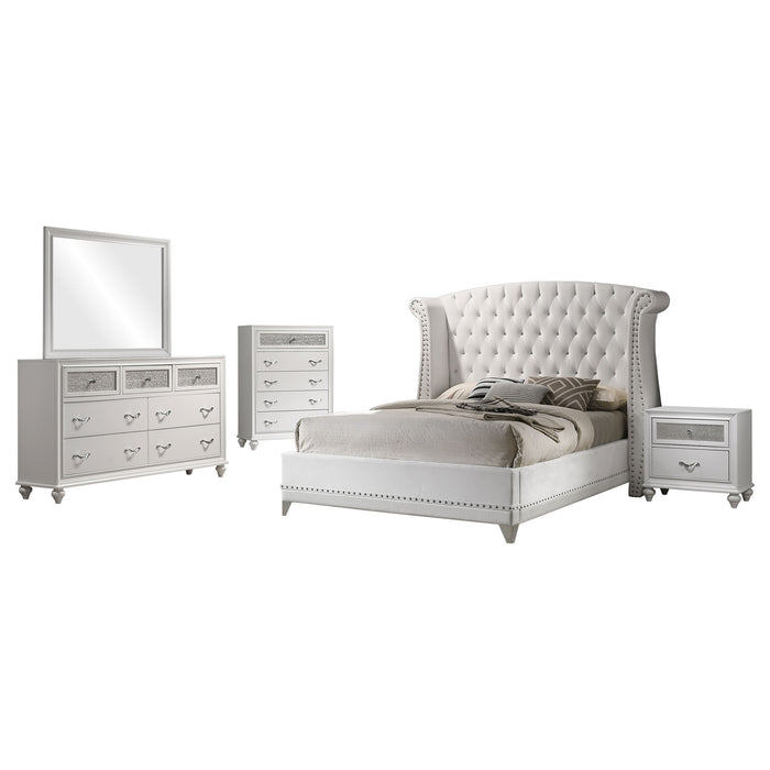 Barzini Bedroom Set White - Orbit Furniture (Richmond,BC)